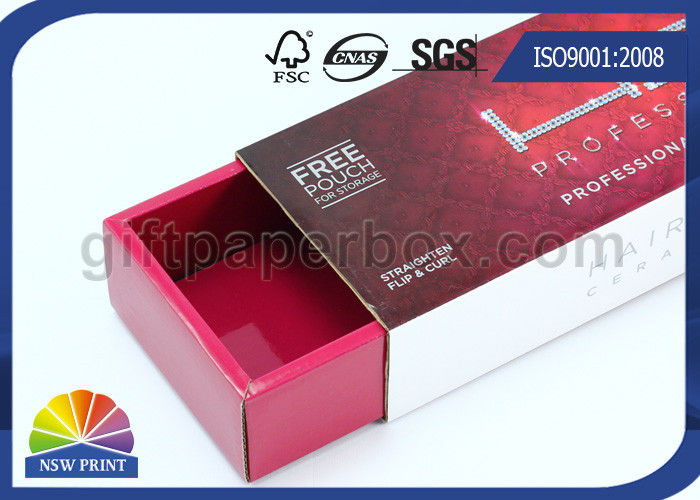 High End Corrugated Carton Box for Hair Straighten Product , Hair Extension Packaging Box