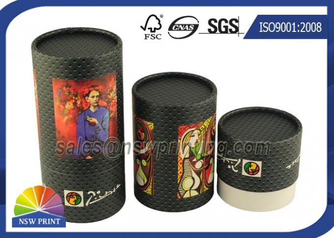 Custom Tea / Coffee Beans Cardboard Cylinder Tubes Packaging Tubes 0