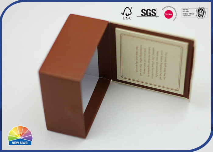 CMYK Brown 1200gsm Paper Gift Lid Box Soap Product jewelry