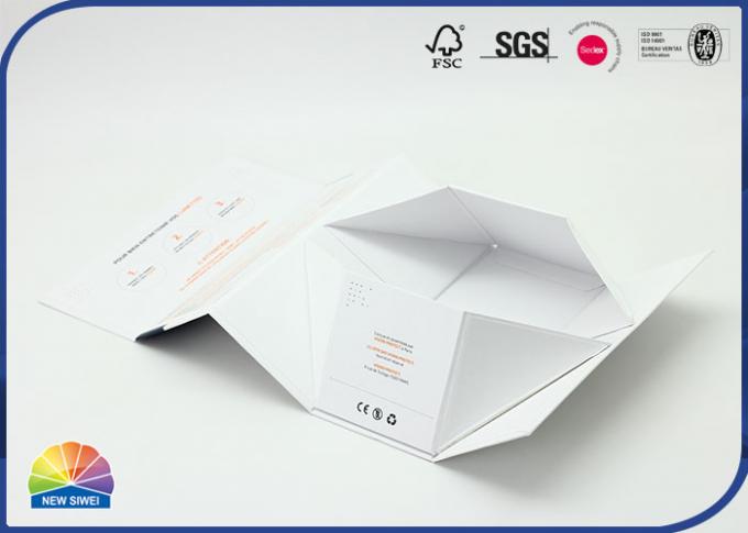 1200gsm Grey Cardboard Foldable Gift Box With Custom Spot UV Logo 0