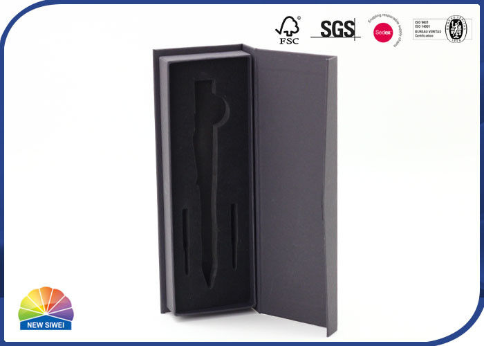 Black Printing Custom Shape Cardboard Paper Box Hinge Lid Box