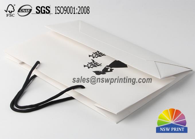 210GSM White Cardboard Custom Paper Shopping Bags For Cloth 0