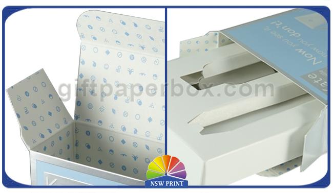 Silver Metallic Paper Box Straight Tuck End Foldable Cosmetic Paper Box Packaging 0