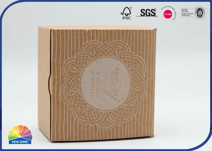 Silkscreen Embossing Kraft Paper Gift Boxes 250gsm Small Size Custom 0