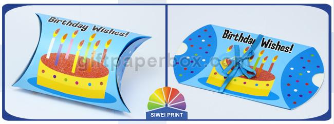 Multi Color Small Custom Pillow Box For Wine / Cosmetic / Garments Packaging 0