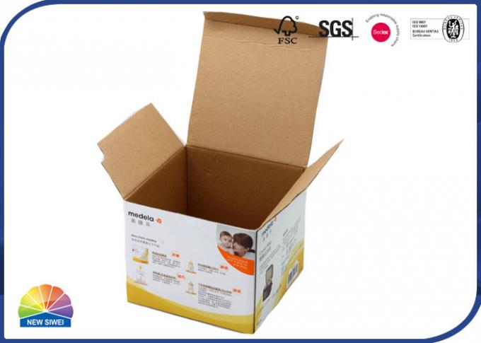 Snap Lock Bottom Corrugated Cardboard Packaging Box Custom Print 0