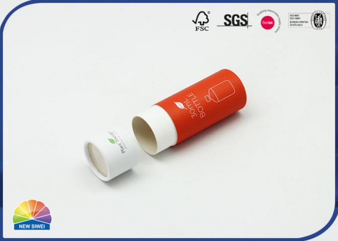Custom Recycle Cylinder Composite Paper Tube With PVC Film Lid 0