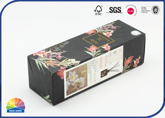 Logo Gold Stamping Folding Carton Box Aromatherapy Gift Box With Plastic Piston