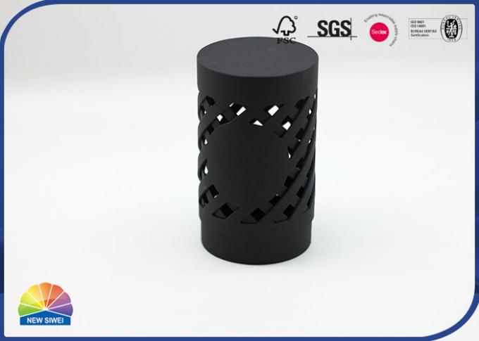 Black Customized Special Paper Packaging Tube Hollow With Inner Tray 0