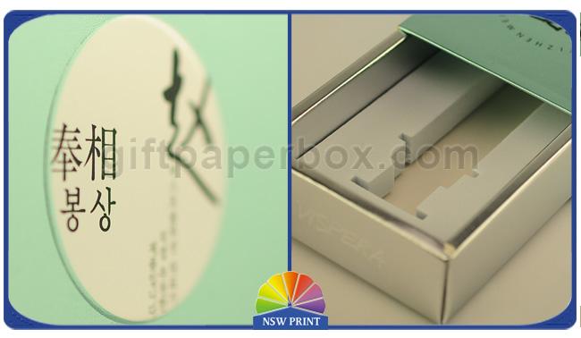 Cosmetic Custom Match Boxes Silver Cardboard Sleeve Packaging With EVA Foam Insert 0