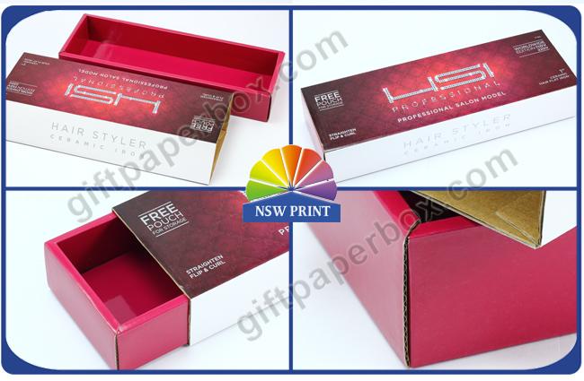 High End Corrugated Carton Box for Hair Straighten Product , Hair Extension Packaging Box 0
