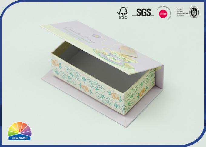 Colorful Print Present Package Hinged Lid Paper Box Small Size 0