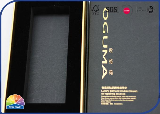 Black Gift Paper Rigid Shoulder Box Phone Package Velvet EVA Insert 0
