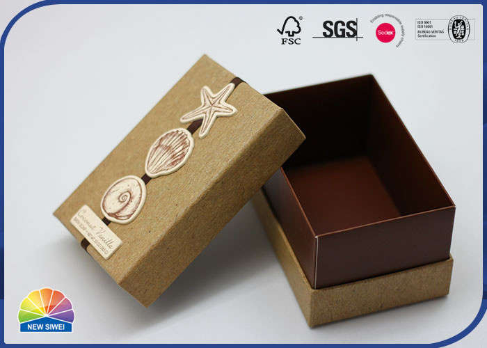 Brown Customized Rigid Shoulder Box For Special Gift Soap