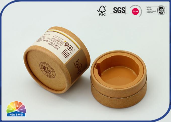 Pedestal 157gsm Caoted Cardboard Packaging Tube For Horse Oil 0