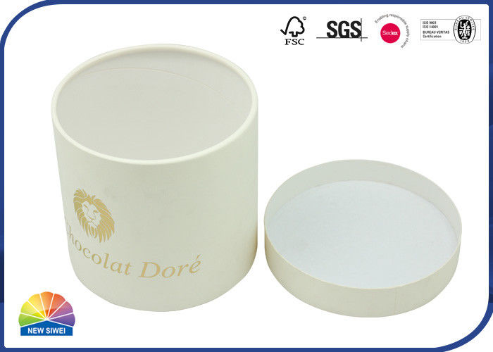 Cylinder Gold Stamping Chocolate Cardboard Paper Tube