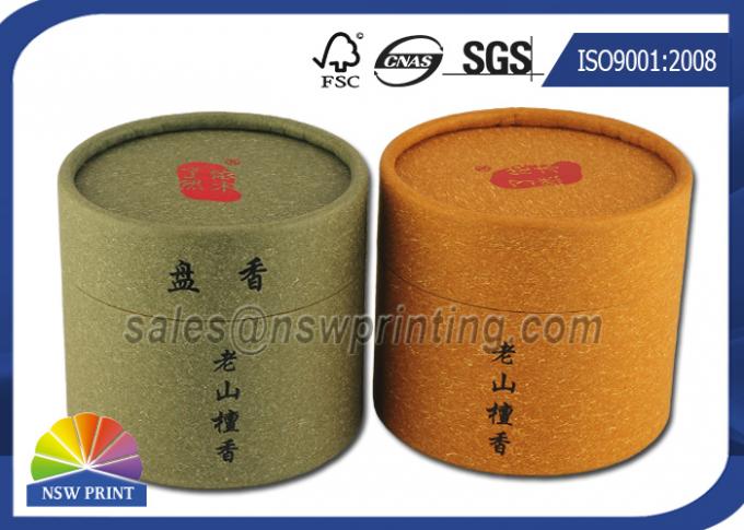 Chocolate / Tea Packaging Cardboard Cylinder Tubes ISO 9001 2008 / SGS 0