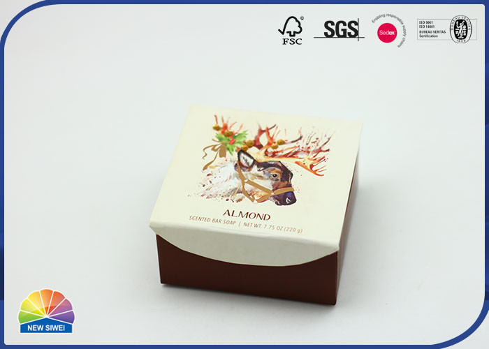 CMYK Brown 1200gsm Paper Gift Lid Box Soap Product jewelry