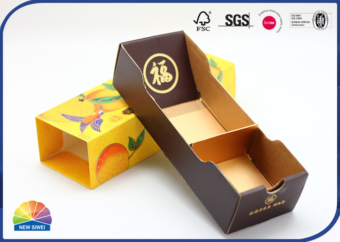 Printed Corrugated Paper Sliding Drawer Box Biscuits Gift Package