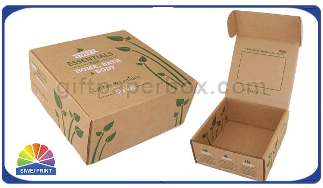 Printed Brown Corrugated Mailer Box kraft paper gift boxes Beauty Product Packaging 1