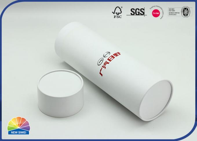 Cylinder Box 4c Print Matte White Cardboard Paper Packaging Tube 0