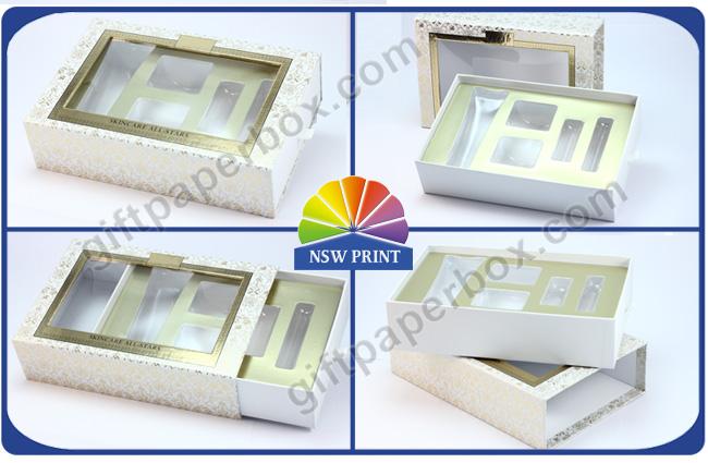 Window Drawer Paper Box With Blister Tray , Environmentally Friendly 0