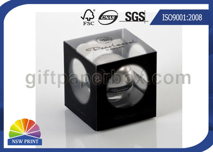 Logo Printed Clear PET Box With Plastic Window , Clear Plastic Box UV Coating