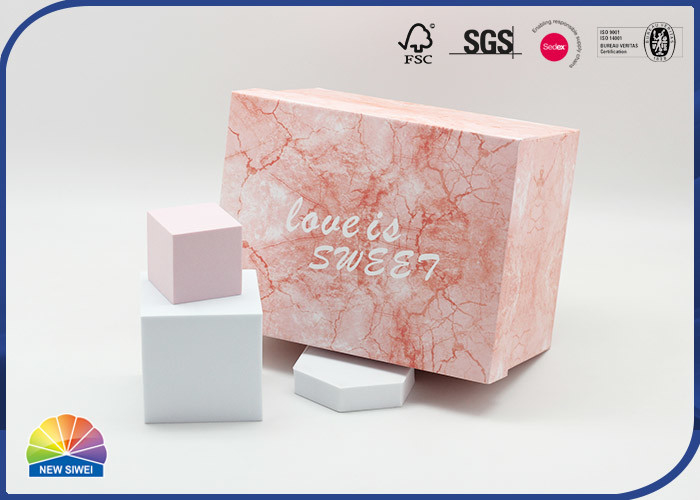 E CCNB Marble Texture Printed Birthday Gift Box Matte Sturdy Paper Box