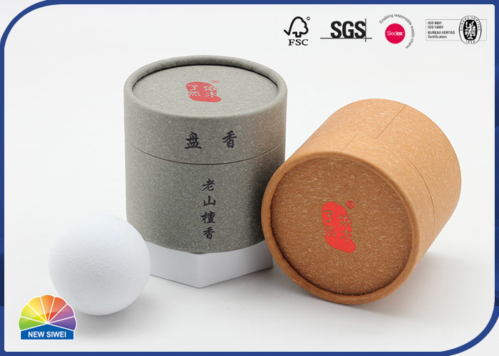 Gold Hot Stamping Paper Tube Gift Box Soy Candles Package