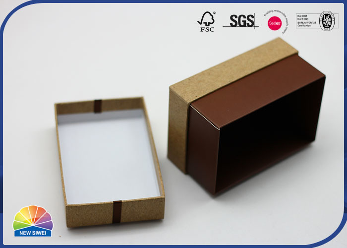 Brown Customized Rigid Shoulder Box For Special Gift Soap