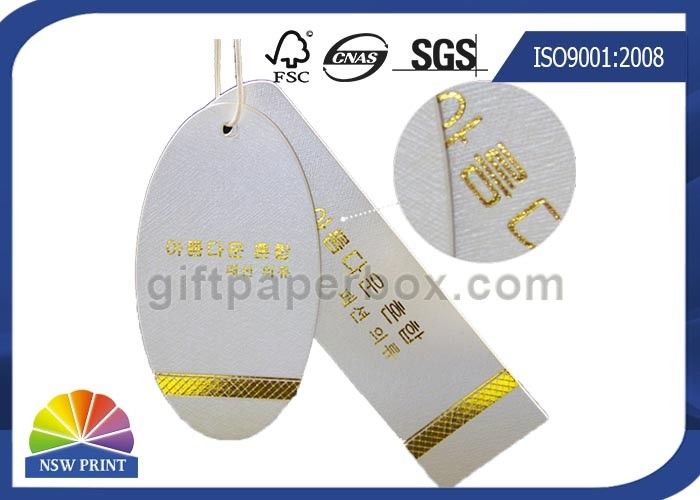 Logo Gold Foil Printed Swing Tag Labels For Jeans Pants Clothing