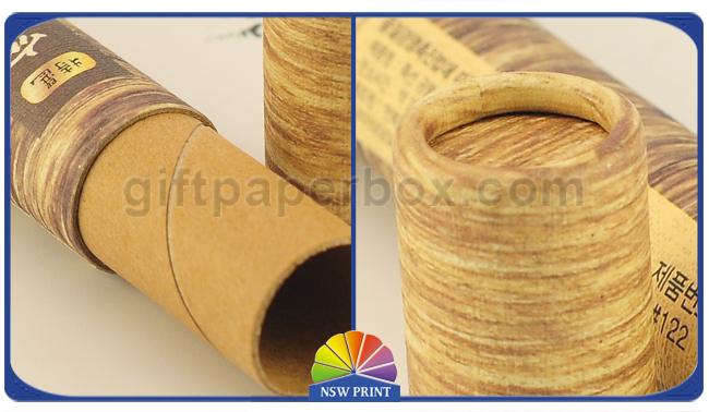 3 Piece Telescopic Cylinder Kraft Paper Packaging Tube With Paper Cap Eco - Friendly 0