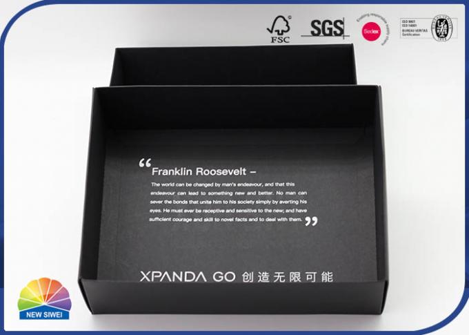 Apparel & shoes Packaging 350gsm Black Card Paper Folding Box 0