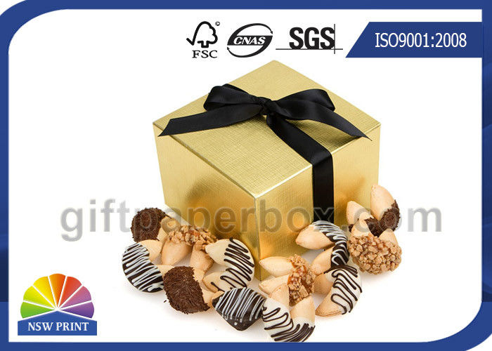 Cookie / Chocolate Paper Gift Box Customized Gift Wrapping Boxes With Art Paper