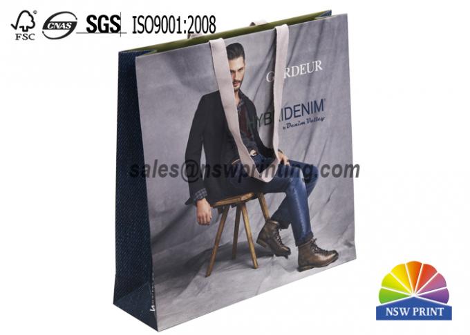 Flat Cotton Ribbon Handle Luxury Custom Paper Shopping Bags Carry Bag OEM ODM 0