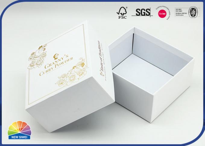 Cardboard Paper Present Box With Cutomize Hot Gold Stamping Lid 0