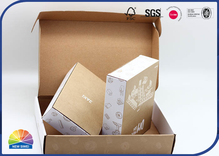 CMYK Customized Corrugated Packaging Box Matt Lamination