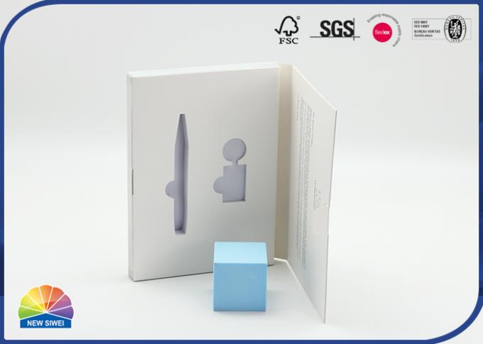 4c Printed Book Shaped Paper Box With EVA Foam Pen Present Package 0