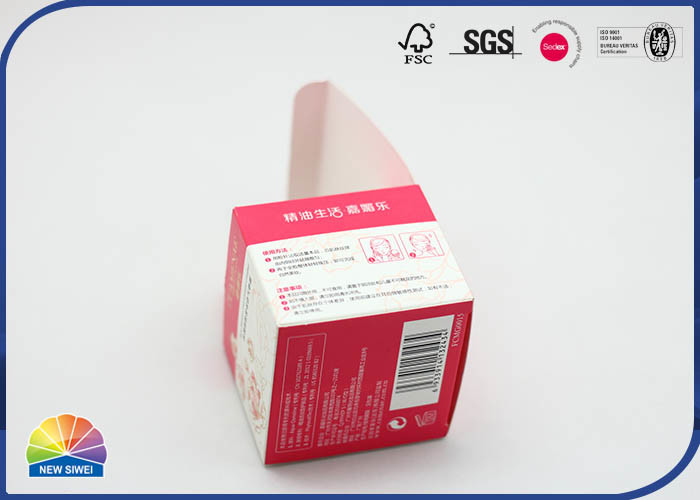 Pink Customized Folding Carton Box 4c Printed Coated Paper Packaging
