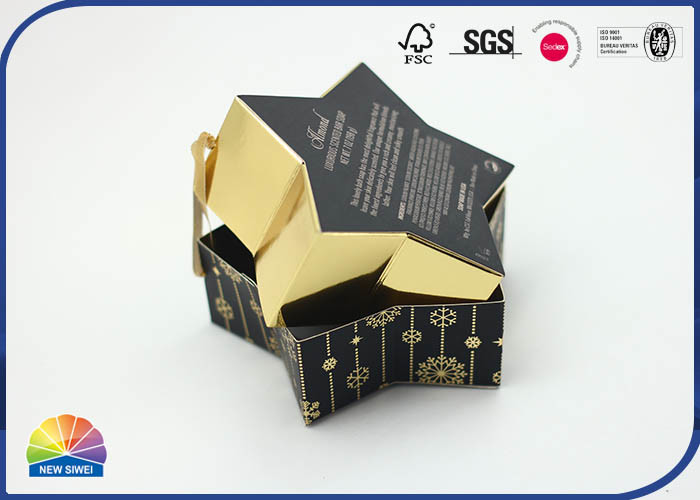 Star Designed 300g Folding Gold Card Carton Boxes Customized Logo Matte Varnishing