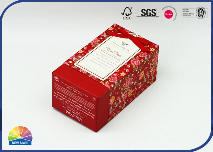 Bowknot Decorated Rose Soap Packaging Rigid Neck Box 0