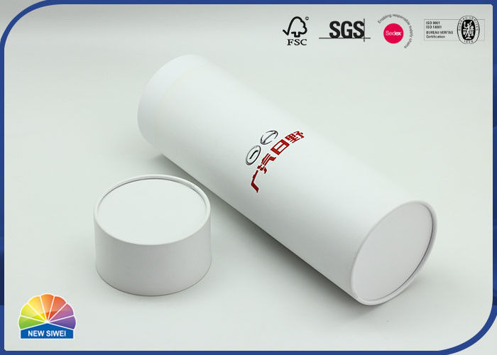 Cylinder Box 4c Print Matte White Cardboard Paper Packaging Tube