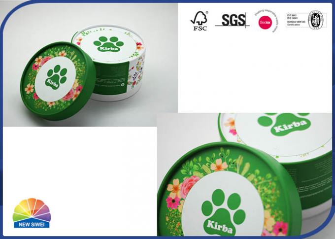 4C Printed Round Paper Packaging Tube Matte Lamination Recycled Customized 0