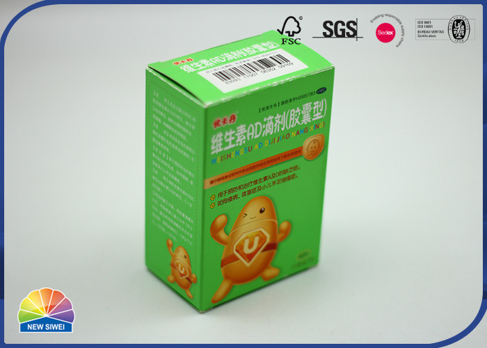 Convenience Packaging Folding Carton Box With 350gsm Duplex Board Grey Back