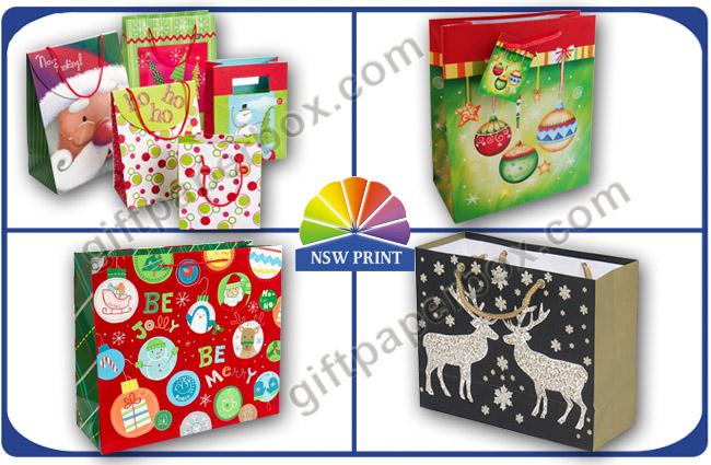 Christmas / Birthday / Festival Wrapping Paper Gift Bag with Customized Logo Printing 0