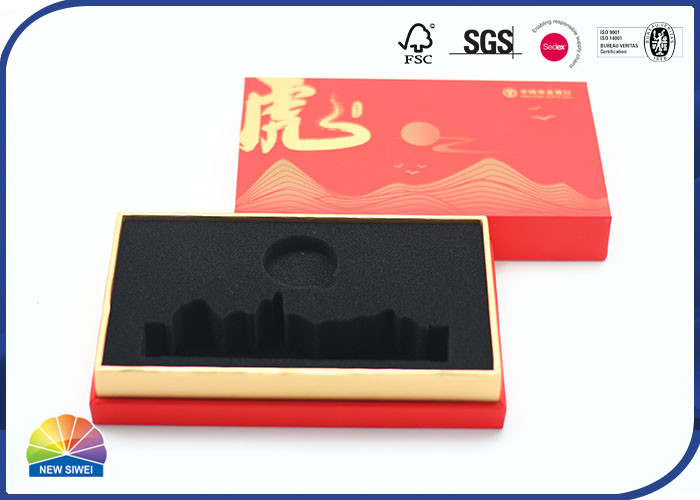 Sponge Foam Rigid Should Box Cardboard Neck Gift Box Gold Stamping