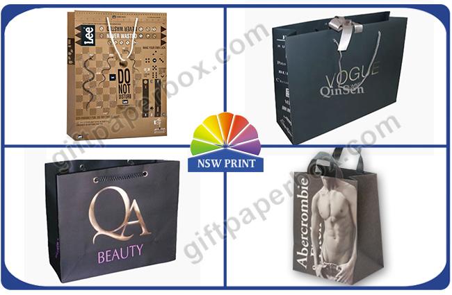 SGS / FSC Customised Creative Kraft Paper Gift Bags With PP Rope Handle Tags 0