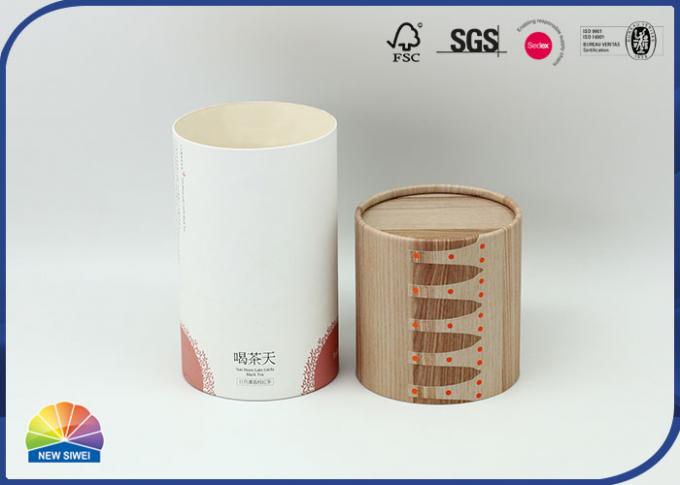 Telescoping 157gsm Coated Paper Tube Packaging Custom Gold Logo 0