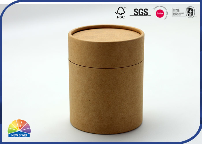 No Printing Round Kraft Paper Packaging Tube Biodegradable Cylinder