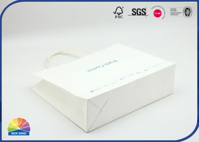 Luxury Fragrance White Kraft Paper Bags Packaging Portable 180gsm Thickness 0